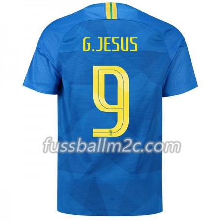 Fußballtrikots Brasilien G.Gesus 9 Auswärts Trikotsatz WM 2018